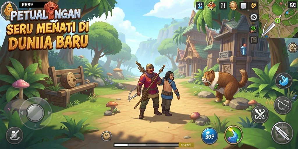 Tampilan gameplay RR89 yang mendebarkan di dunia petualangan.