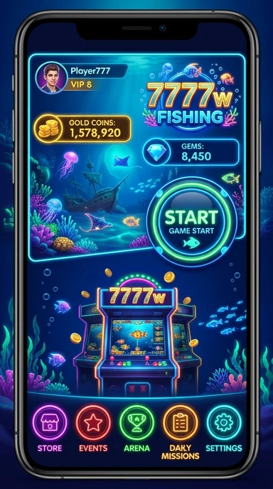 Tampilan utama aplikasi 7777w yang intuitif dan mudah digunakan.